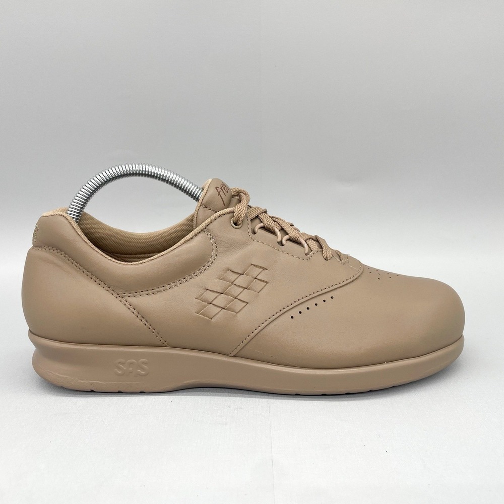 SAS Womens 10M Free Time‎ Sneakers Shoes Beige Leather Walking Comfort Casual
